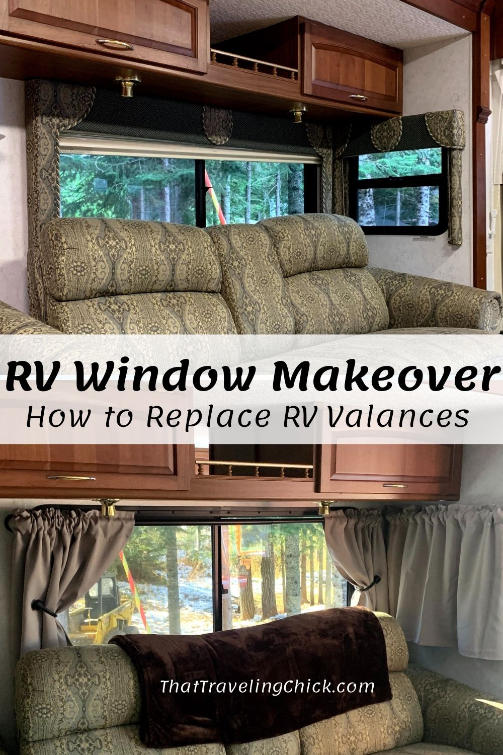 RV Window Makeover #rving #rvwindows #rvmakeover